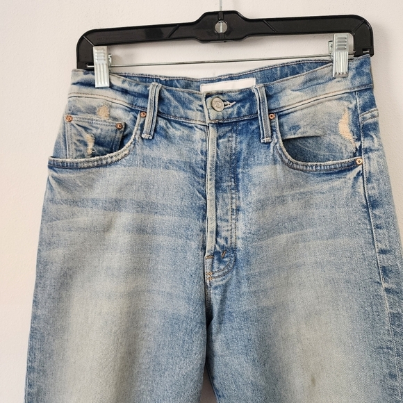MOTHER Superior The Huffy Flood Jeans High Rise Straight Leg In Amen Size 26 - Picture 6 of 16